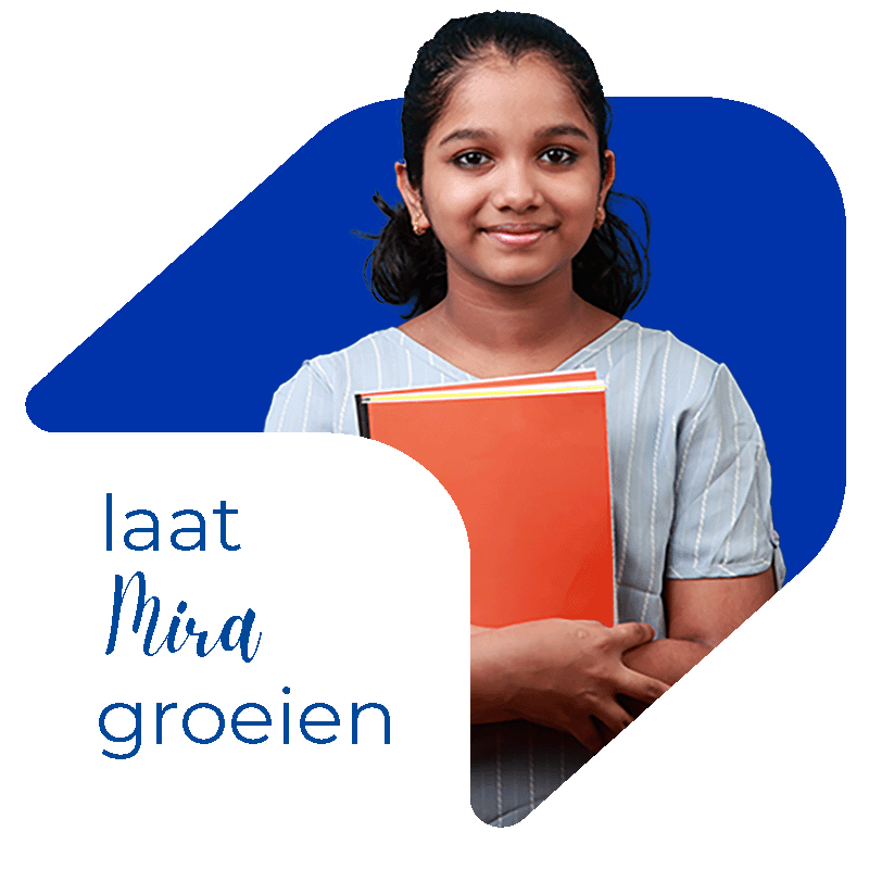Mira in pijl met Diablauw tekst