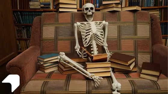 boeken met een skelet